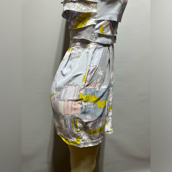 Anthropologie Twinkle By Wenlan Mini Y2K Retro Sleeveless Silk Pocket Dress Sz2 - Picture 8 of 15